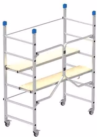 Trabattello pieghevole Dinamico Marchetti in alluminio argento H: 188 cm