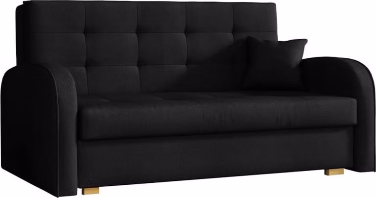 MIRJAN24 Divano letto Viva Gold III, divano imbottito a 3 posti con funzione letto e contenitore, elegante divano imbottito (Kronos 19)