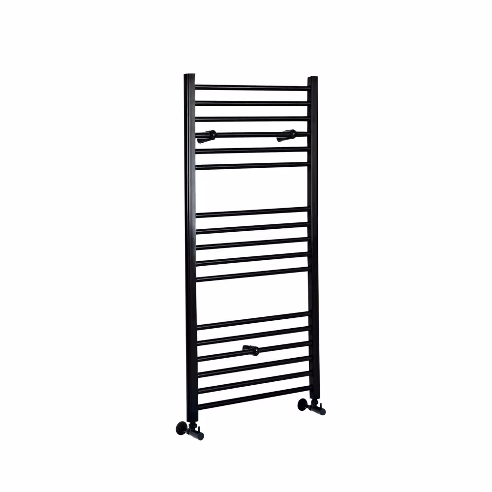 Scaldasalviette Piatto Nero 1200x500mm 480W - Termoarredo Bagno - Nox