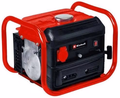 Gruppo Elettrogeno a Benzina Einhell TC-PG 10-E5 Nero Rosso con Potenza Continua 680 W e Massima 1000 W, Serbatoio da 4 L e Motore a 2 Tempi
