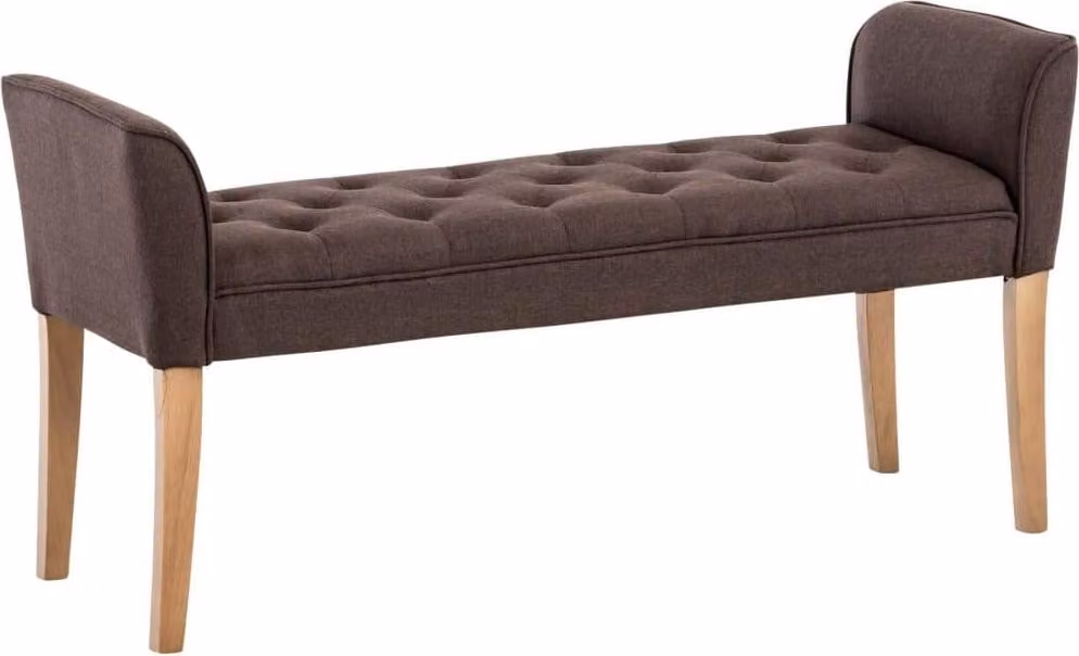 Divano Chaise longue - poltrona lounge - lussuoso tessuto marrone, robusta struttura in legno, molto confortevole