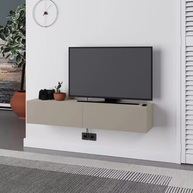 Mobile porta Tv sospeso ante a ribalta Francy colore cashmere 135