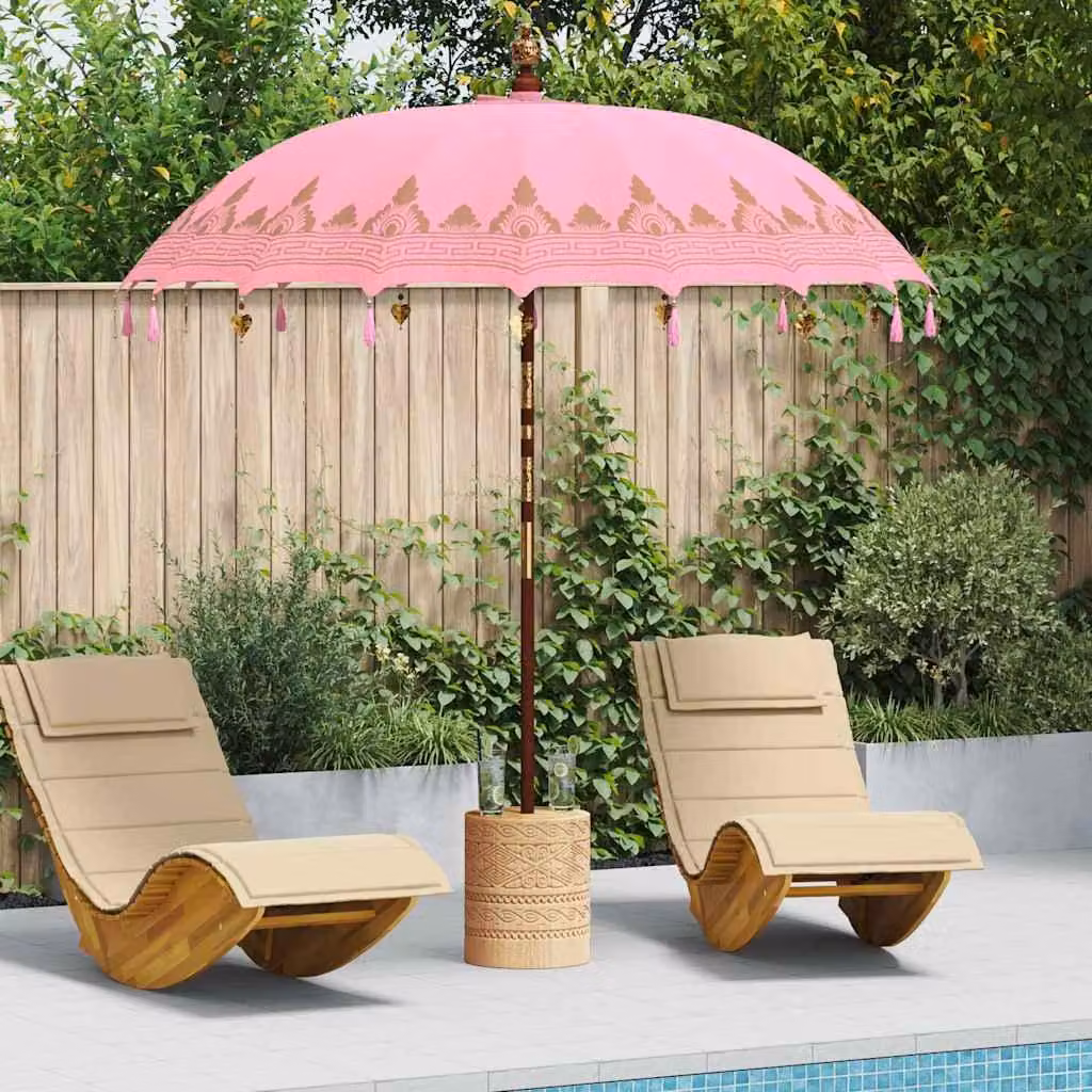 Maison Exclusive - Ombrello balinese rosa, 215 x 215 x 260 cm