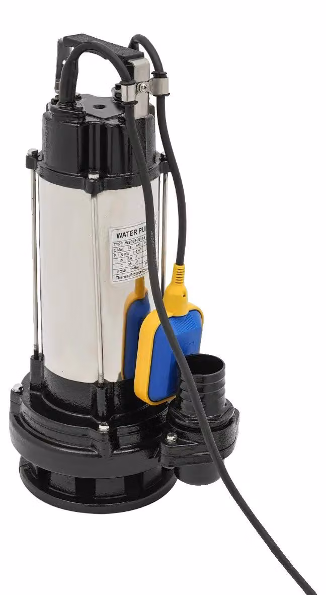 Pompa sommergibile, pompa per acque reflue, interruttore a galleggiante automatico, 220V, colore nero