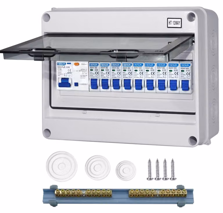 Quadro elettrico, da incasso, grado di protezione IP65, quadro di distribuzione da parete, piccolo quadro elettrico