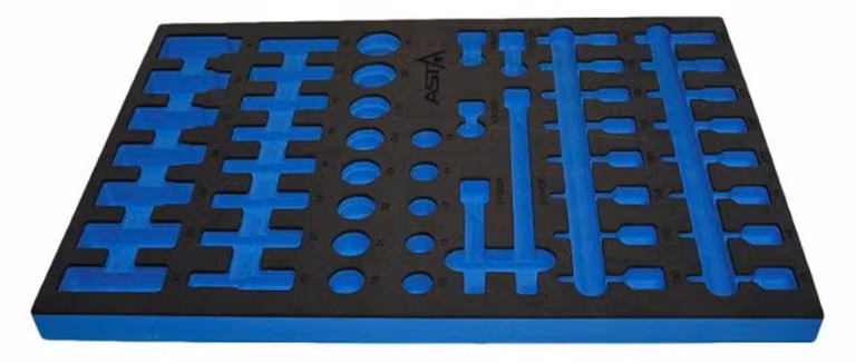 Modulo con inserto in schiuma espansa per carrelli portautensili vuoto, per chiavi a bussola ,supporto organizer portattrezzi
