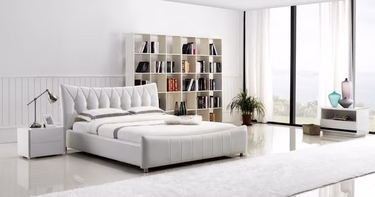 Modernes Design Bett XXL Betten Hotel Luxus Stil Doppel Leder 140 160 180x200cm