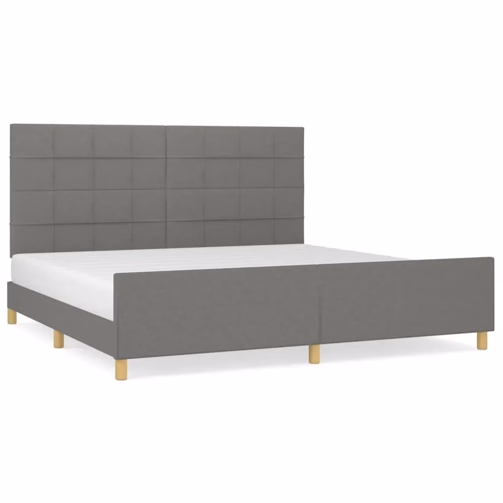 Giroletto vidaXL senza materasso in tessuto grigio scuro L/P/H: 200 x 200 x 30 cm – 2