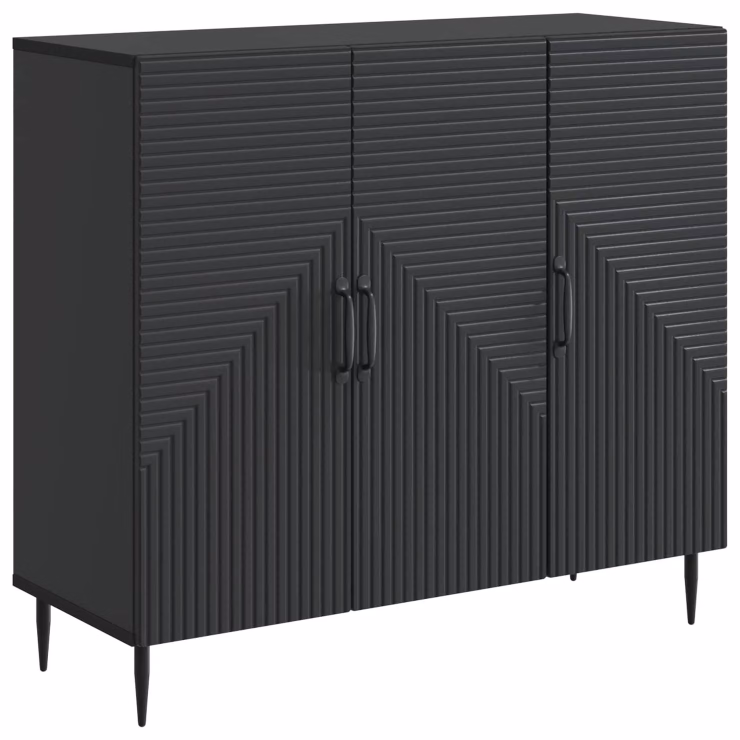 Credenza Nero 89 x 34,5 x 80 cm Legno ingegnerizzato