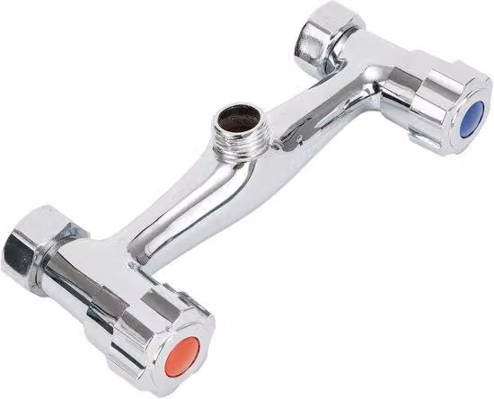 Doccia a pavimento termostatica da incasso - Miscelatore a due manopole - Controllo duale - Acqua calda e fredda - Distanza: 15 cm - Raccordo G1/2 - Boiler integrato - Doccia a pavimento con termostato - Ugelli interni ed esterni