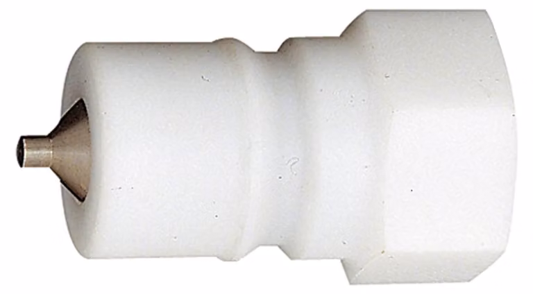 Nipplo di chiusura Riegler, chiusura su entrambi i lati, POM, G 1/8 IG, NW 4,3