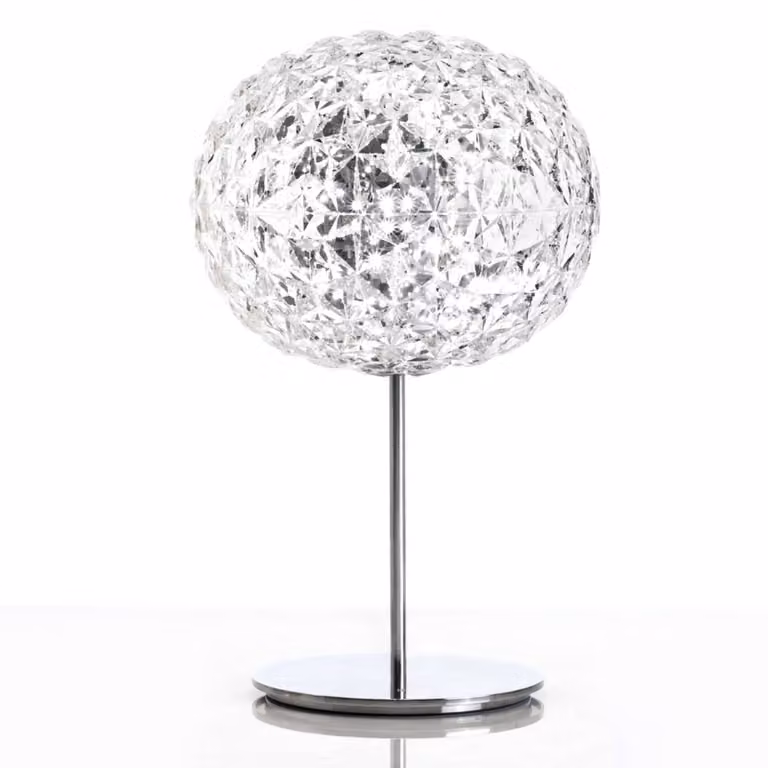 Kartell Lampada da tavolo di design Planet, dimmerabile, Chiaro / Trasparente, Soggiorno / Sala da pranzo, Plastica, Design, Lampada da tavolo