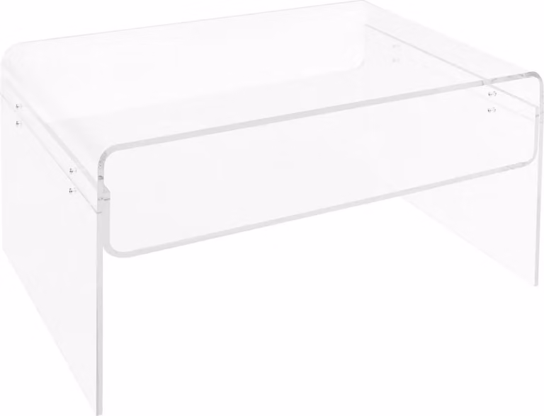 Tavolino da salotto in acrilico - Tavolino da soggiorno - Design moderno - Minimalista - Tavolino ausiliario - Trasparente