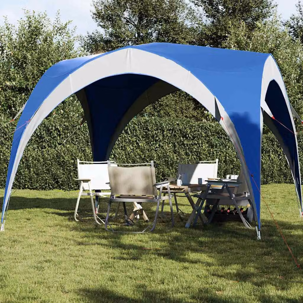 vidaXL Tenda per Feste Blu Impermeabile in Poliestere e Fibra di Vetro L: 305 cm, P: 216 cm
