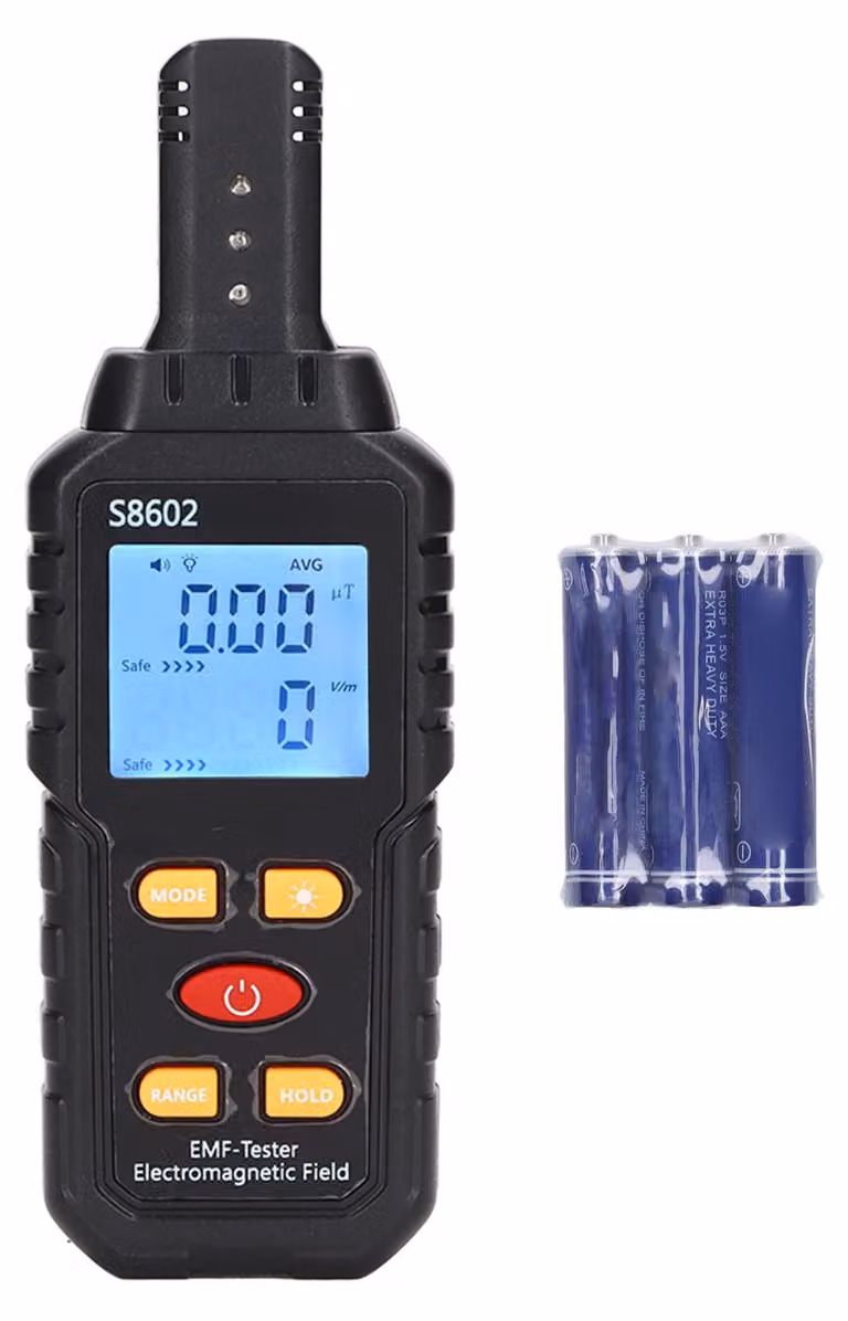 Rilevatore digitale di campi elettromagnetici – 3 batterie AAA, per uso domestico e in ufficio