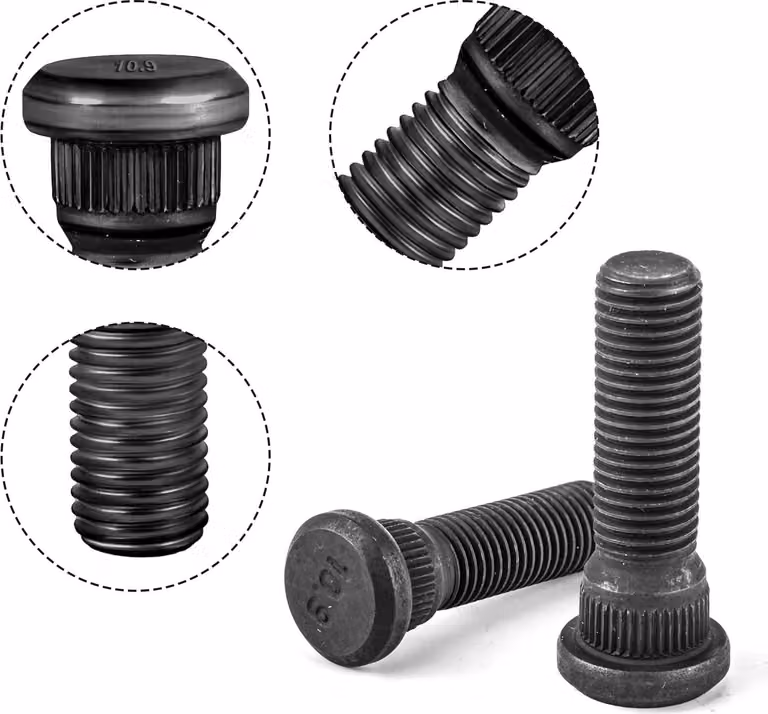 Bulloni ruota e dadi ruota da 48 mm, filettatura M12x1.5, per Chevrolet e Lexus, colore nero