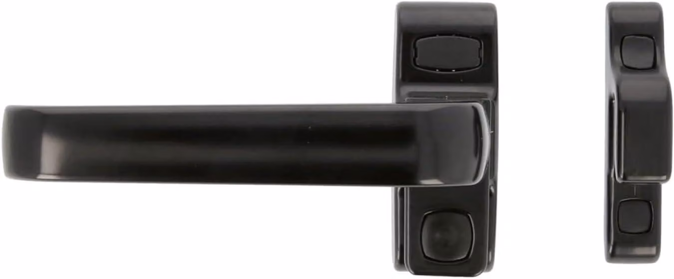 Maniglia per porte e finestre, alluminio bianco, 122 x 70 mm, per lato sinistro, adatta sia per porte interne che esterne