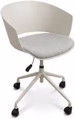 Sedia operativa Amicasa DUNA beige in tessuto con ruote per home office