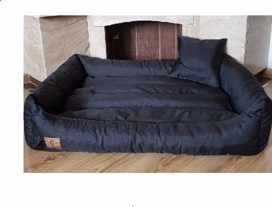 Letto per cani XXL in Pelle finta nera - cuscino per cani divano per cani letto per gatti cesto per cani - impermeabile