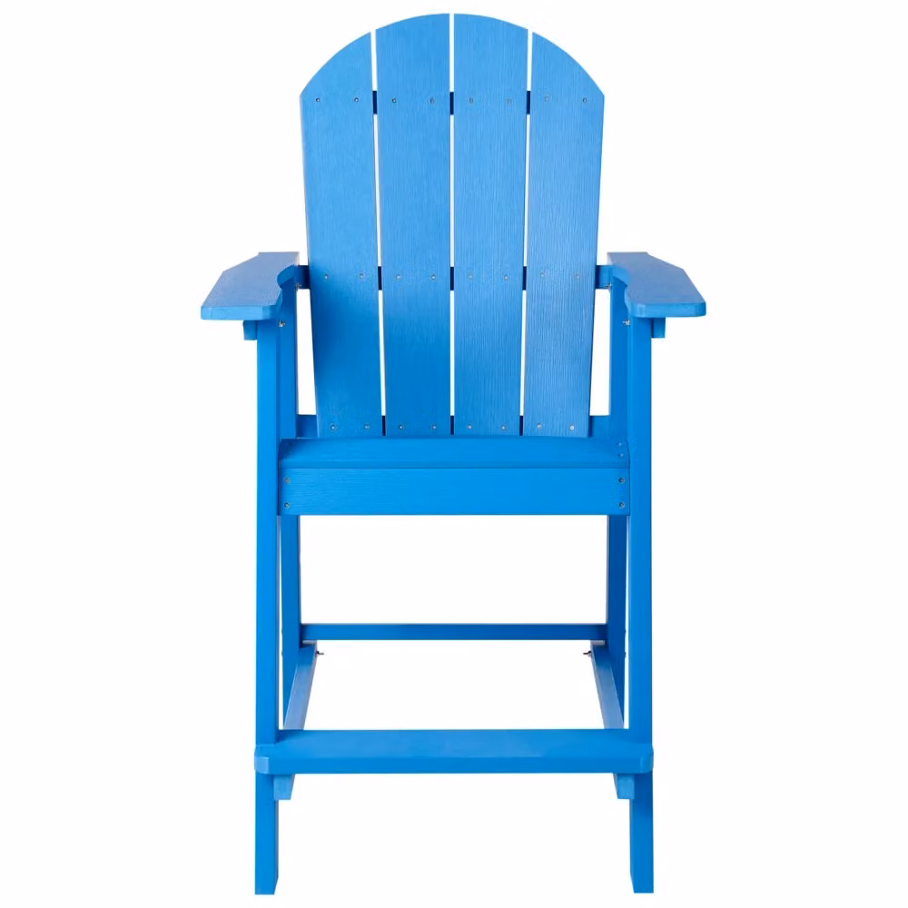 Sedia da giardino moderna BELIANI in plastica e metallo blu con braccioli resistente agli agenti atmosferici – 2