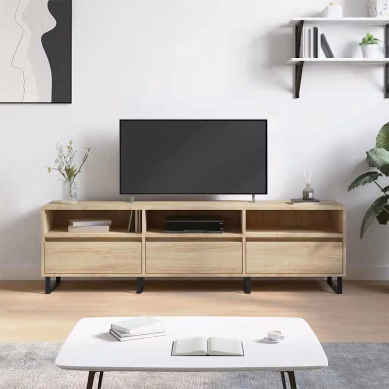 Mobile Porta TV vidaXL Rovere Sonoma Marrone L: 150 cm, P: 30 cm, H: 44,5 cm