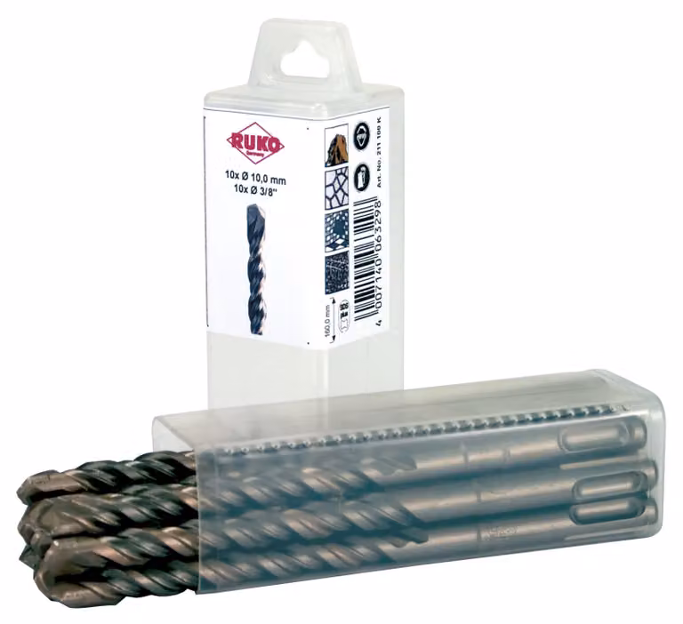 Punte a martello RUKO SDS-plus a 2 taglienti in confezione di plastica