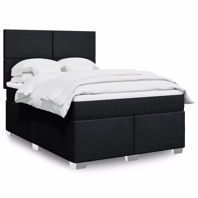 Maison Exclusive - Letto boxspring con materasso nero 140x190 cm Tessuto