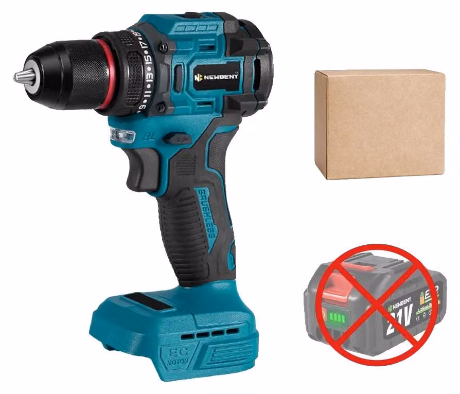 Trapano elettrico a batteria, motore brushless, 21+2 livelli di coppia, senza batteria inclusa, spina EU da 100V-240V