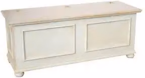 Cassapanca baule in legno Shabby chic mod cipolla bianco anticato