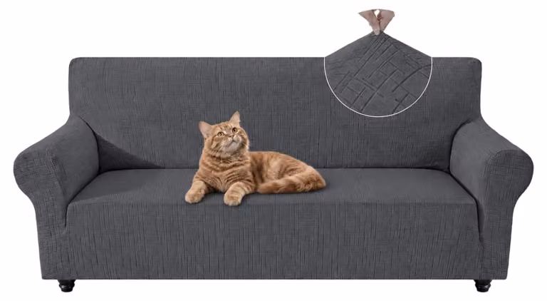 Solidchoice - Copertura grigio chiaro per divano a due posti
