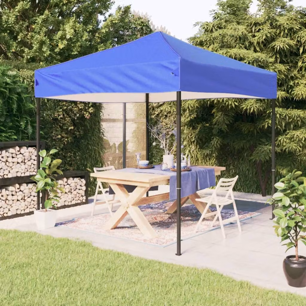 The Living Store Tenda per feste pieghevole blu 2x2 m