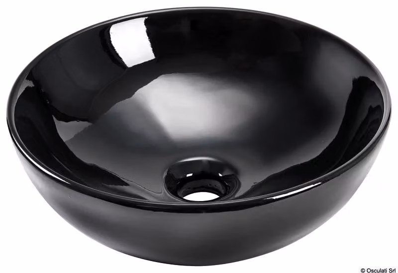 Lavello semisferico in Vetroceramica nero 365 mm - Osculati 50.188.88