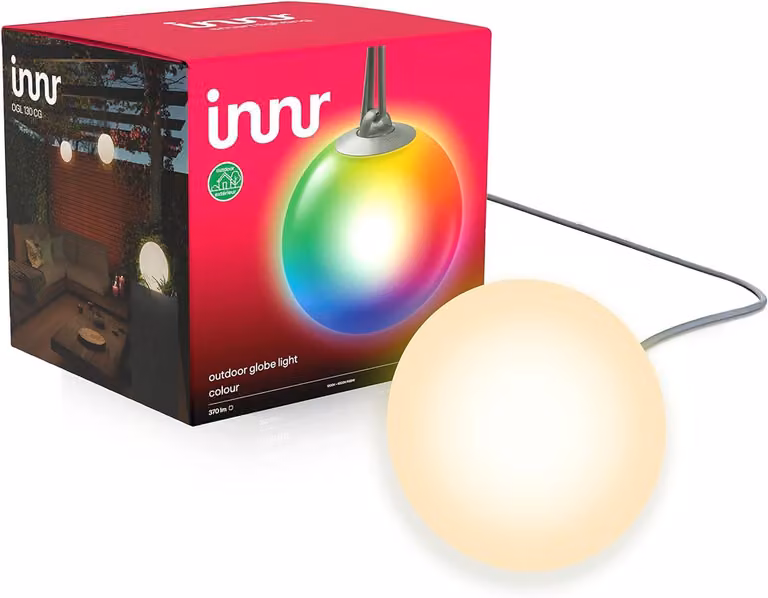 Lampada da esterno a forma di globo, 19 cm, RGB, LED, estendibile, confezione da 1 pezzo