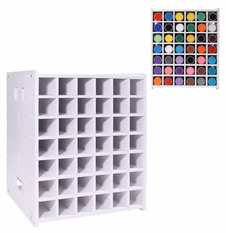 Organizzatore rotante a 360° con 84 scomparti per flaconi da 2 once