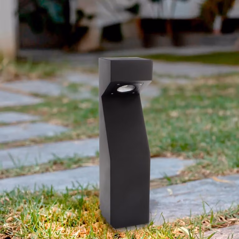 Lampada da esterno, 10W, 1000 lumen, 3 temperature di colore, grado di protezione IP65, 60 cm, colore nero