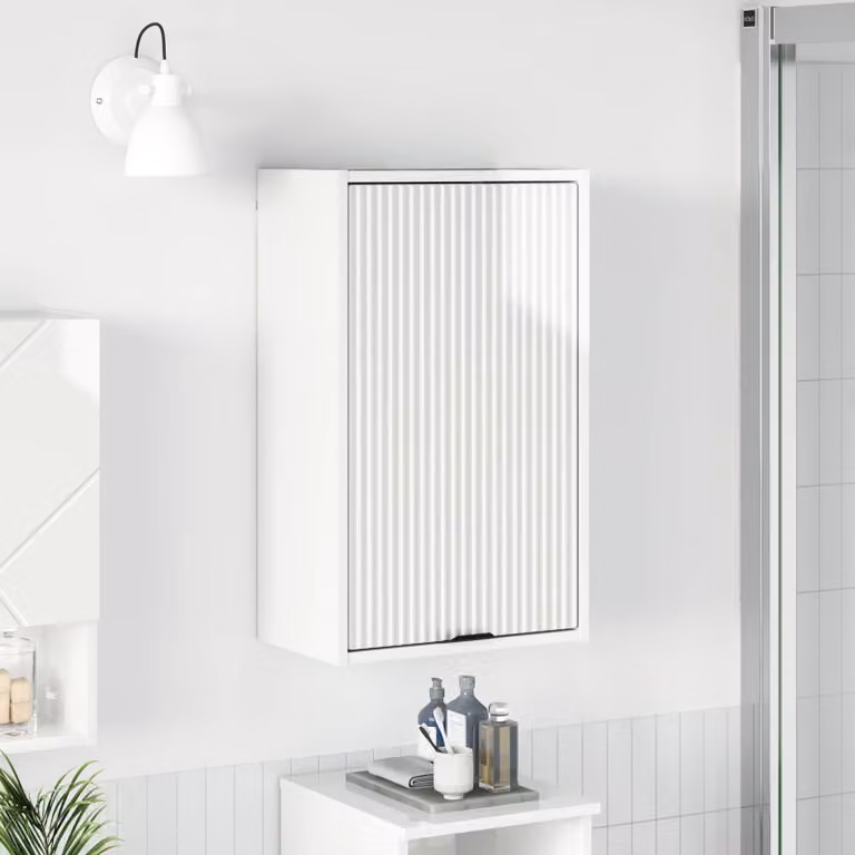 Mobile da bagno moderno vidaXL bianco lucido L: 39 cm, P: 23,5 cm, H: 65 cm