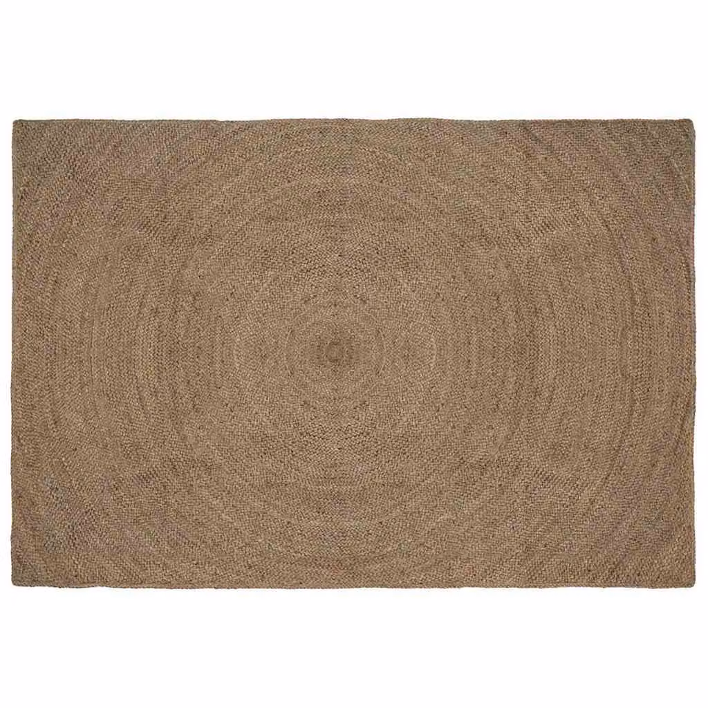Tappeto in juta vidaXL per area soggiorno, rettangolare, Grigio, L: 160 cm, P: 230 cm