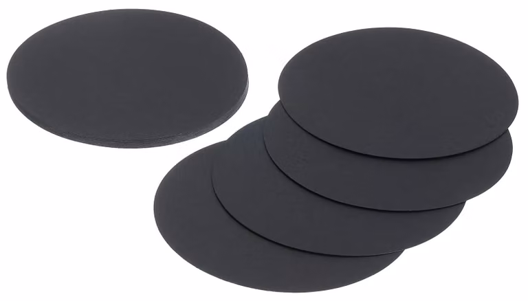 24 cerchi in cartone spesso, diametro 17 cm, di colore nero, ideali per lavori manuali