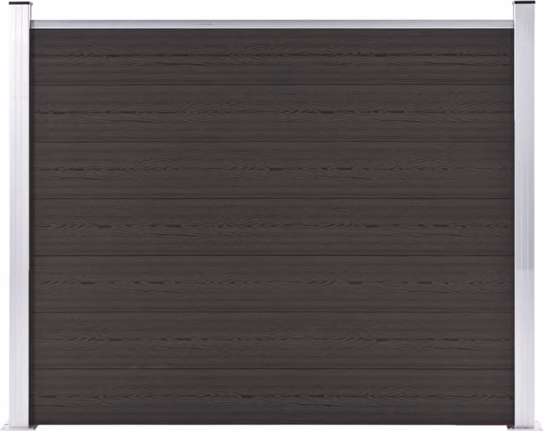 Maison Exclusive - Elemento di recinzione WPC 180x146 cm nero