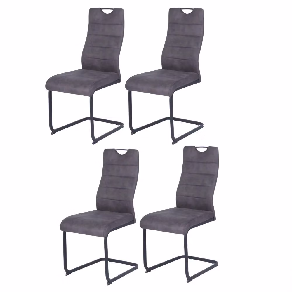 Sedia KITTY II CASA VITAL grigio scuro con base a cantilever in metallo opaco – 2