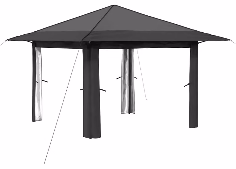 Gazebo senza pareti, nei colori grigio chiaro e antracite