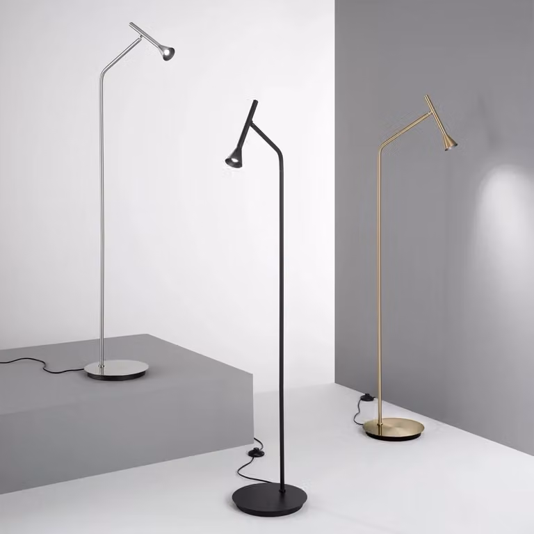 Piantana Moderna Ideal Lux Diesis in Metallo Cromo con LED da 4,5W Luce Calda 3000K