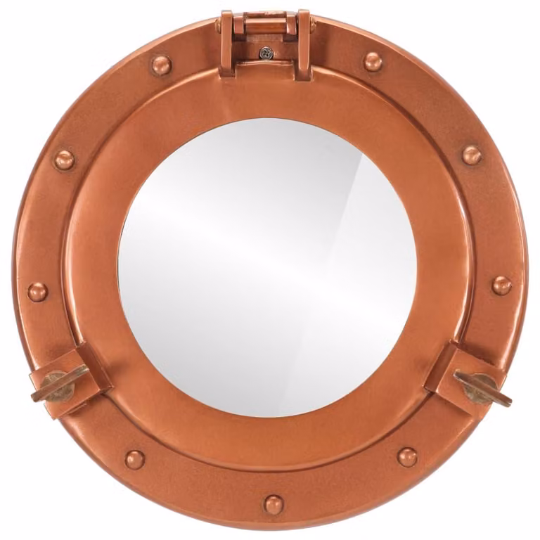 vidaXL Specchio oblò a parete Ø30 cm alluminio e vetro