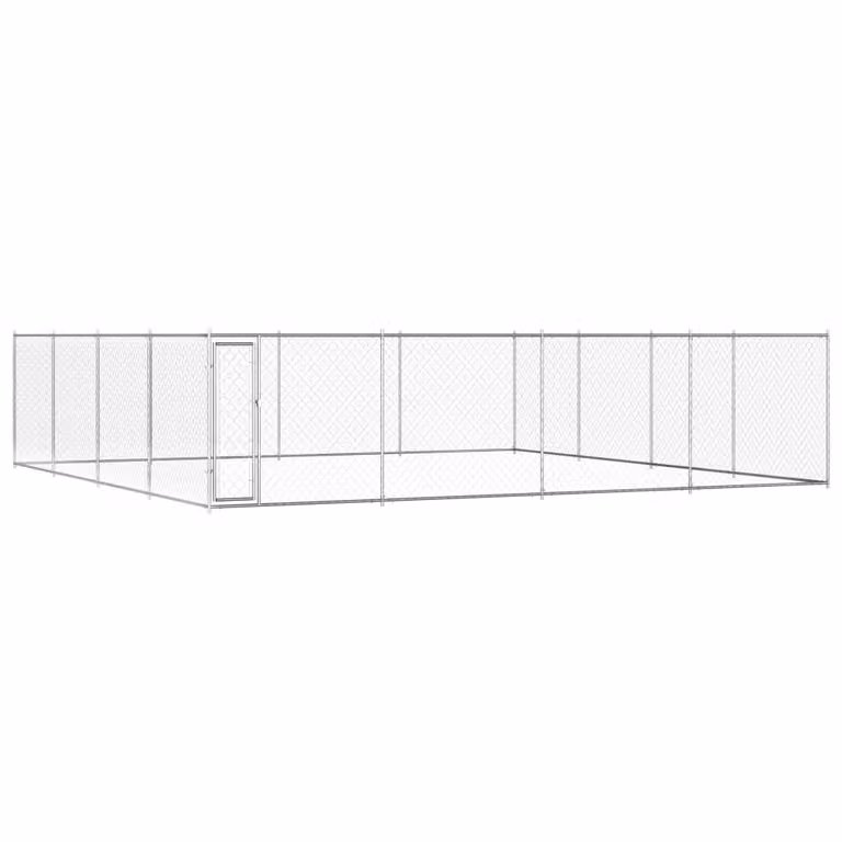 VidaXL Cuccia per cani da esterno 760x760x185 cm in acciaio zincato