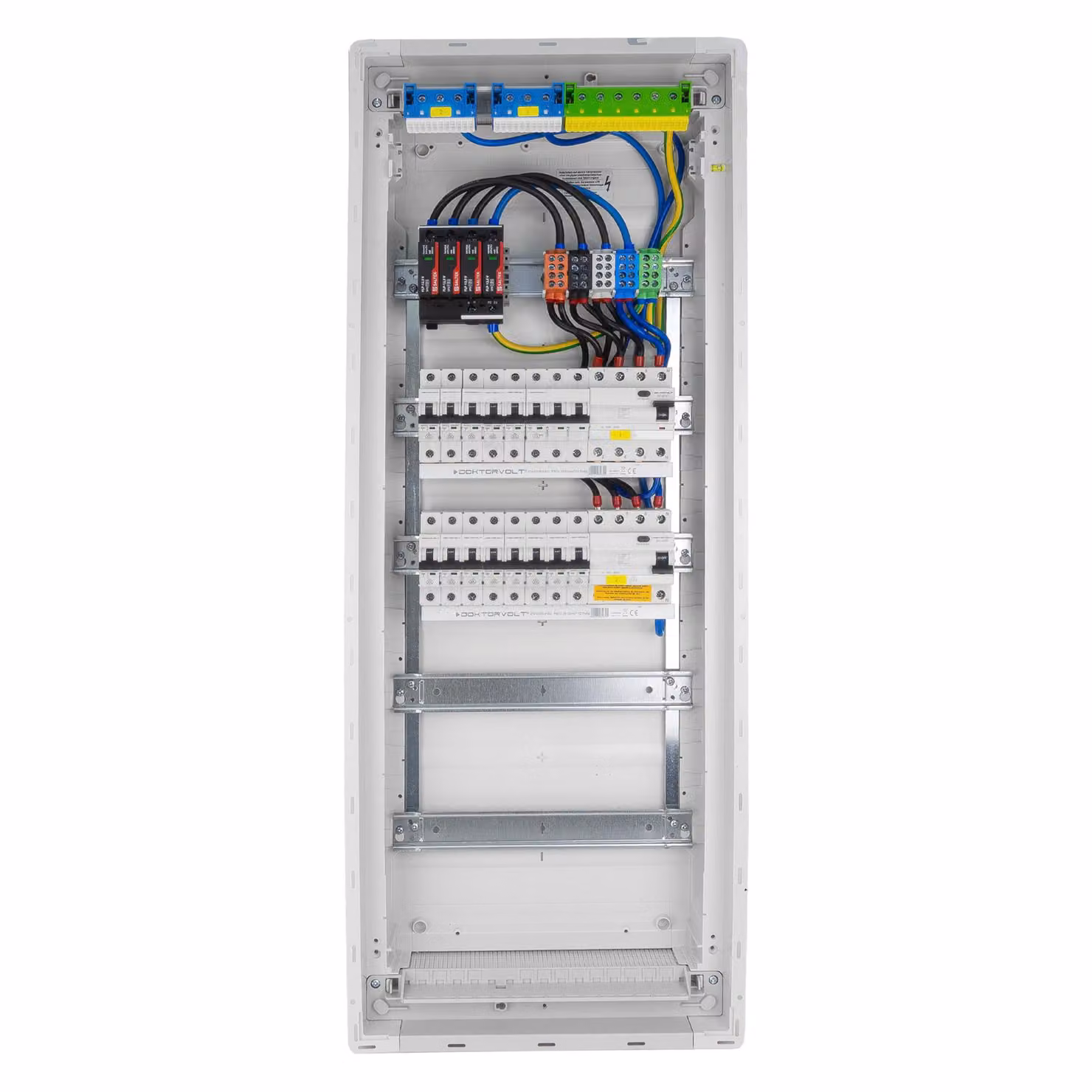 Scatola portafusibili Hager da incasso 5x12 moduli 14xMCB 2xRCCB VDE protezione da sovratensioni fusibili cablati 880,50x348x94,5mm