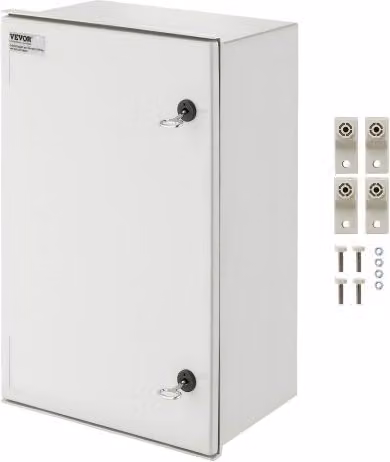 Scatola Elettrica VEVOR in Fibra di Vetro NEMA IP66 da Parete, Bianca, L 60 cm, H 30 cm, P 23 cm