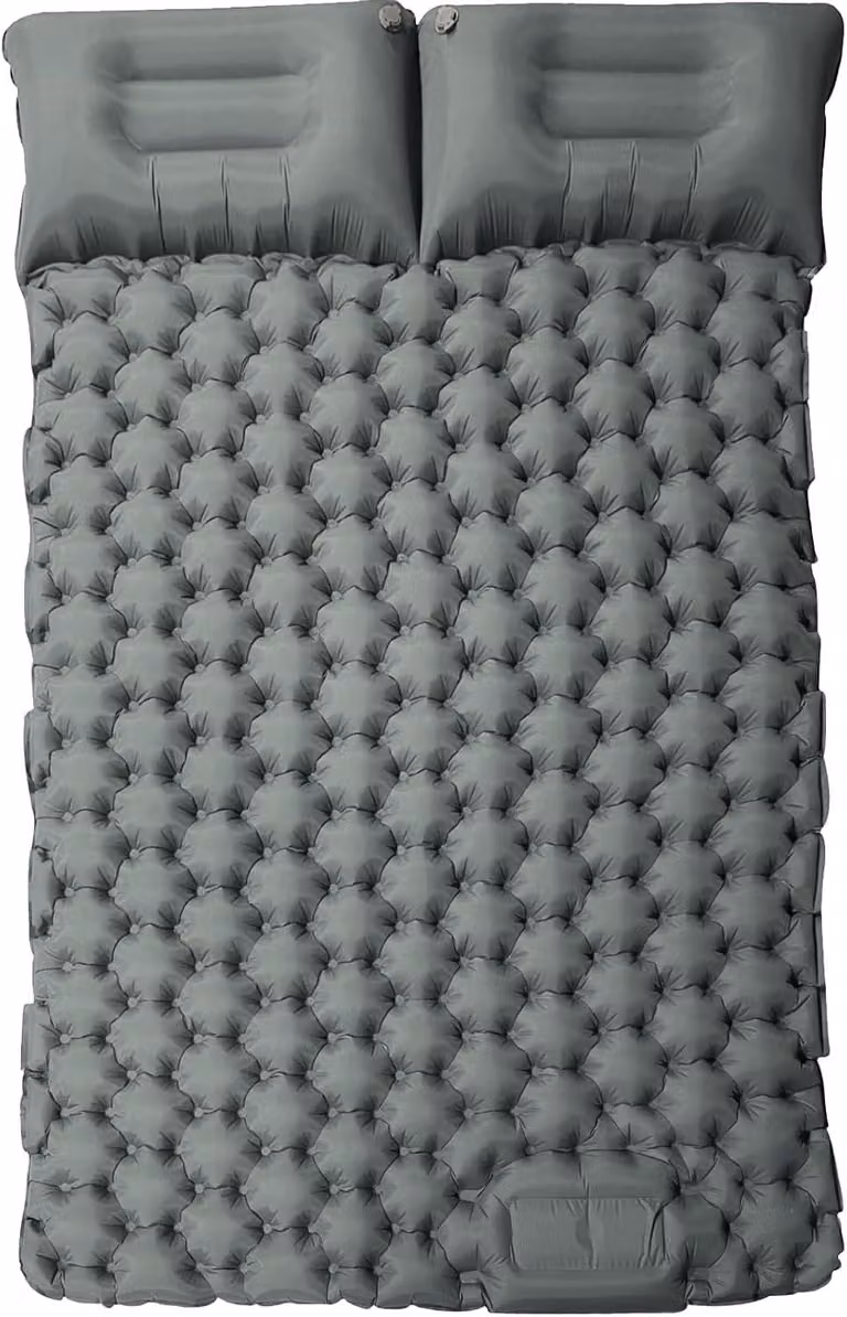Letto gonfiabile per 2 persone, con cuscino integrato, leggero, ideale per campeggio e giardino