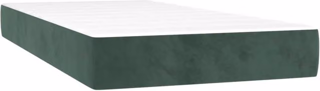 Materasso a Molle Insacchettate Rigidit¨¤ Media Verde Scuro 100x200x20 cm in Velluto