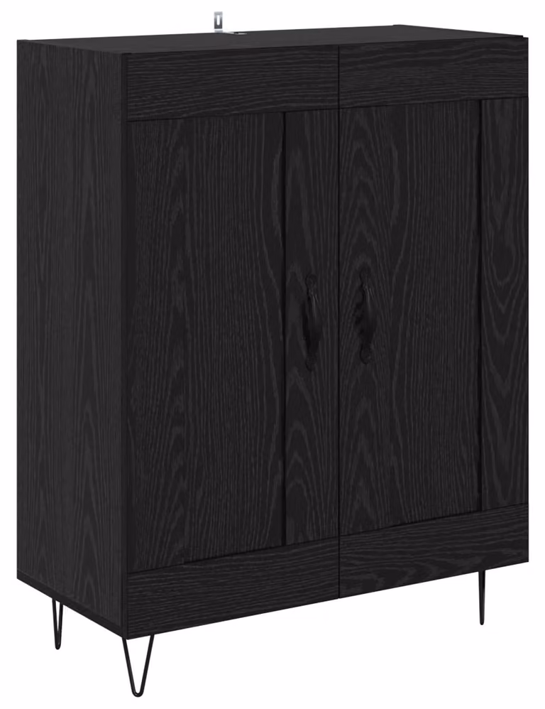 Credenza Rovere Nero 69,5 x 34 x 90 cm