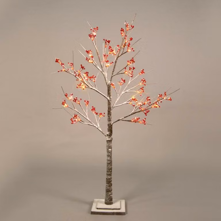 ACA Lighting Albero rosso 48 WW LED 220-240V IP44 20x20x120cm 3m cavo di alimentazione marrone X1048143